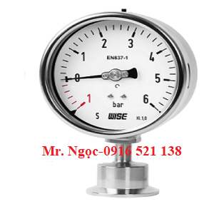 Đồng hồ áp suất màng clamp Wise P752
